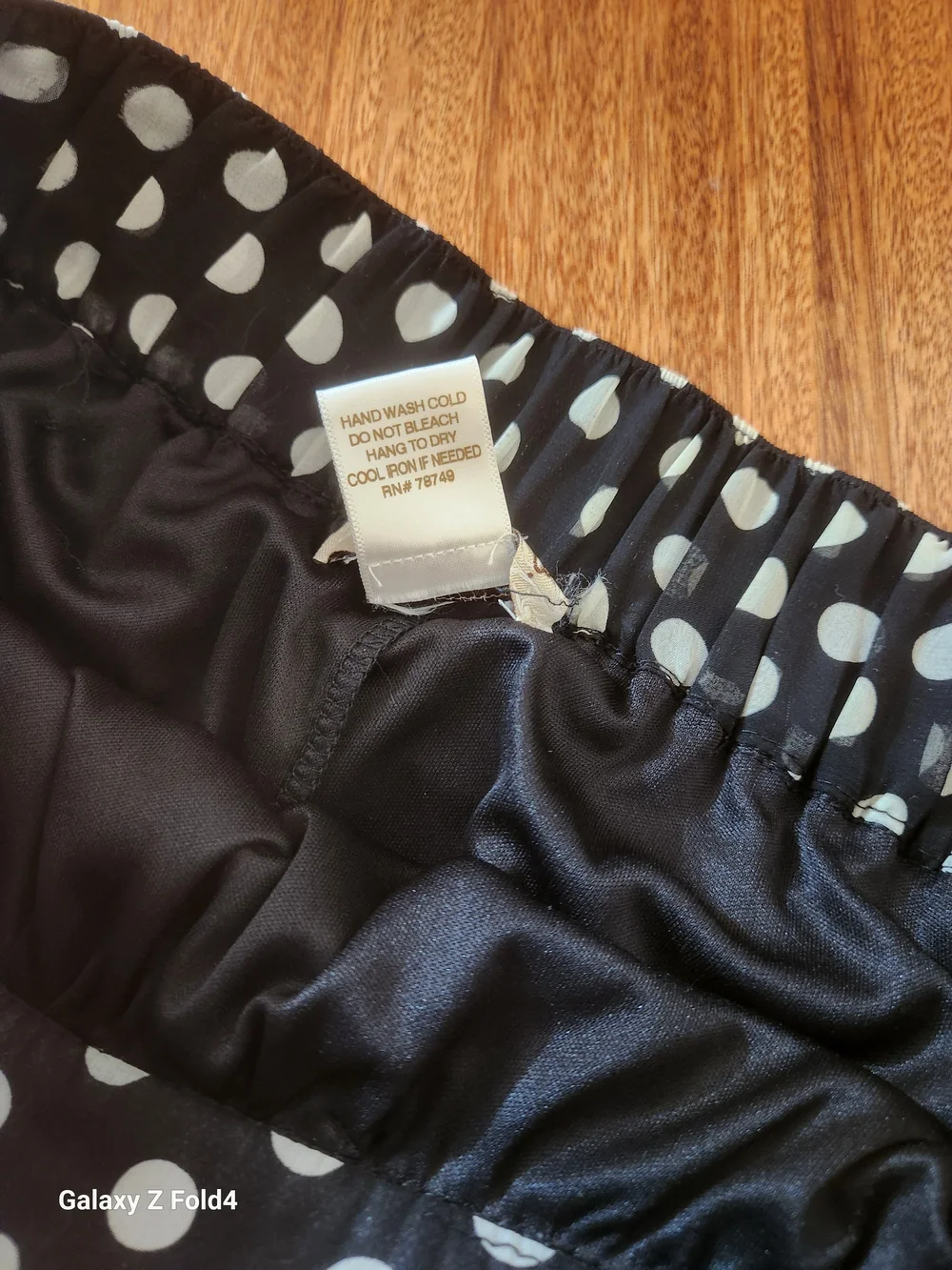 Arden B Black and White Polka Dot High-Low Skirt Med